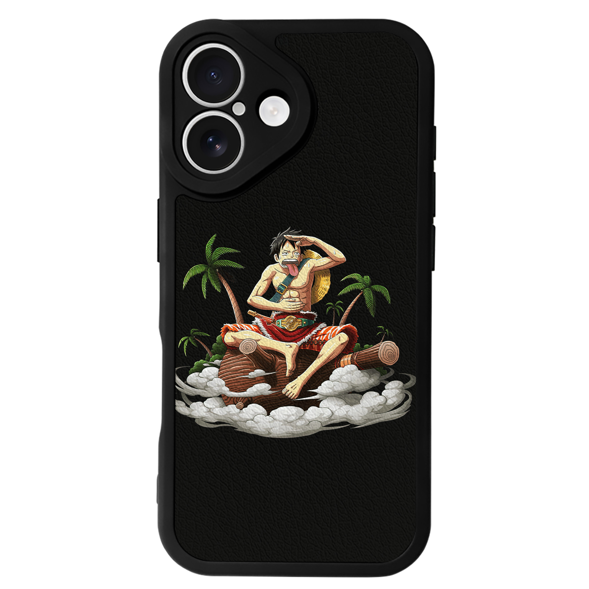（画像用） ワンピース モンキー・D・ルフィ ONE PIECE Monkey D. Luffy 【iPhone 16シリーズ対応】シリコンスマホケース（レザー調） 材質：シリコン